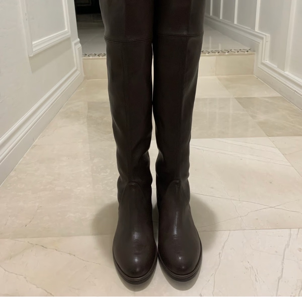 Stuart Weitzman Dark Brown Leather Boots